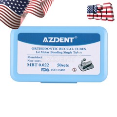50Sets AZDENT Dental Orthodontic Buccal Tubes 1st 2nd Roth /MBT 0.022 Bondable