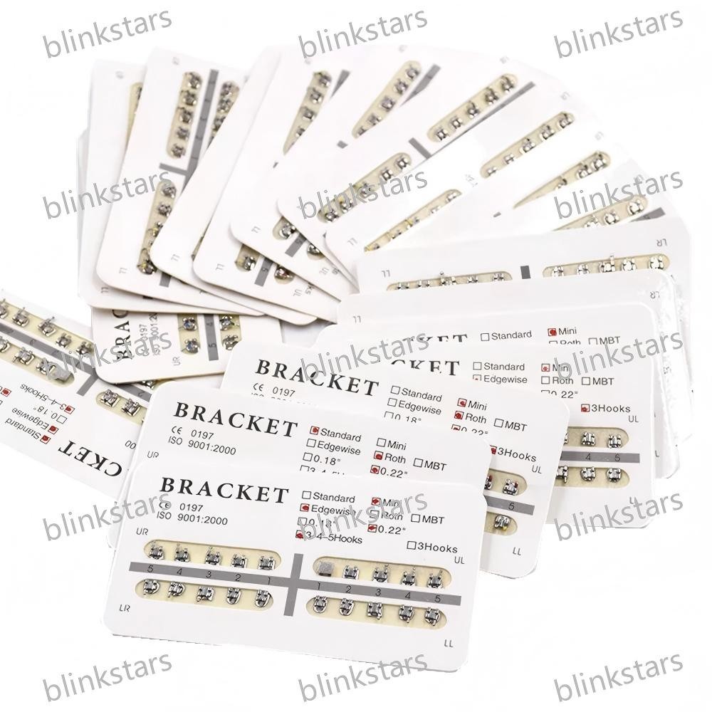 25Models Orthodontic Dental Mini/Standard Metal Bracket Braces Roth/MBT/Edgewise