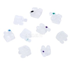 5sets Dental Orthodontic Ceramic Brackets Roth Slot.022 Hooks 345 AZDENT