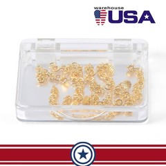 10pcs/box Dental Orthodontic Monoblock Lingual Button Chain Gold-plated