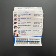 Dental Orthodontic Metal Bracket MIM Monoblock Mini Roth 022 no Hooks Mesh Base