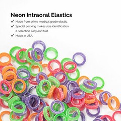 500pcs Latex Neon Orthodontic Elastics Light/Medium/Heavy Intraoral Elastic Band