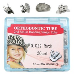 50 Set Dental Orthodontic Buccal Tube 1st 2nd Molar Non-Convertible Roth 018 022
