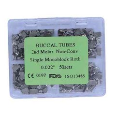50 Sets Dental Orthodontic Buccal Tubes MBT .022 Monoblock Single Type