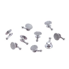10 Pcs/Pack Dental Orthodontic MIM Bondable Lingual Buttons with Hook Round Base