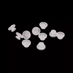 10Pcs/Pack Dental Clear Orthodontic Ceramic Lingual Button Bondable Round Base
