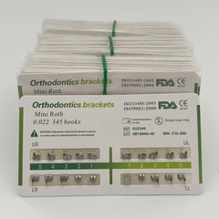 10Sets Dental Ortho Metal Brackets Mini Roth 022 345 hooks Mesh Base 200 Pcs