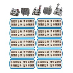 10 Kits Metal Orthodontic Brackets Creative Dental Mini Roth 022 345 With Hooks