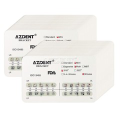 AZDENT Dental Orthodontic Brackets Braces Metal Mini Roth 018″Slot 3 Hooks Metal