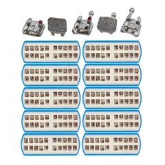 Creative Dental Orthodontic Metal Brackets Mini Roth 022 345 With Hooks 10 Kits