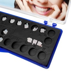 20Pcs Dental Orthodontic Ceramic Brackets clear Braces Roth/MBT 022 Hooks 3-4-5