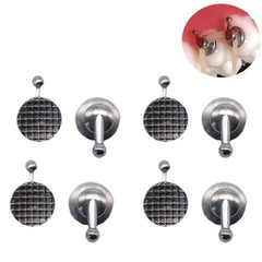 10Pcs Dental Orthodontic Bondable Lingual Buttons with Hook Round Base
