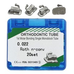 Dental Orthodontic Buccal Tube 1st 2nd Molar Tubes Roth MBT 0.022 Mesh Conv Mono