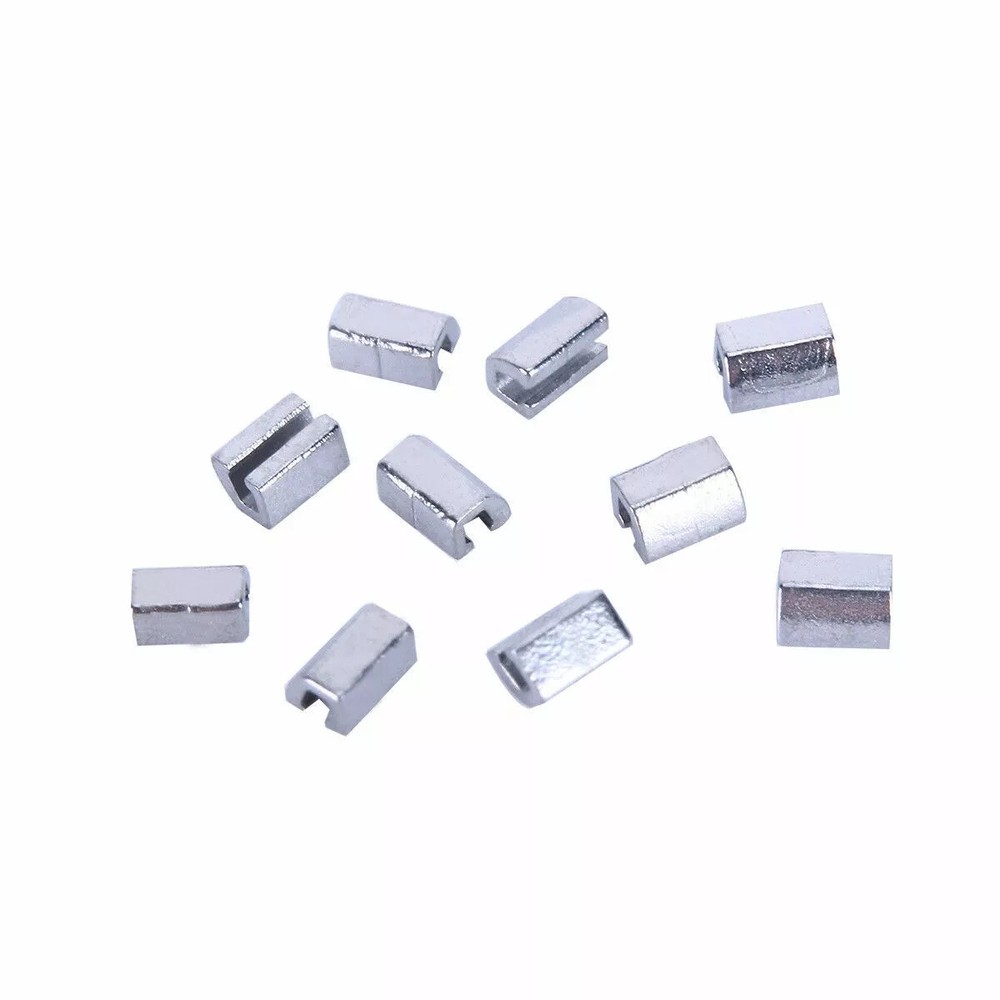 100 Pcs Dental Orthodontic Crimpable Hook Split Stops Open Type Stainless Steel