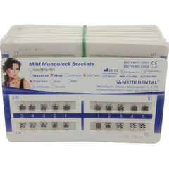 10 Dental Orthodontic Brackets Metal Braces Monoblock Mini Edgewise 022 No hooks
