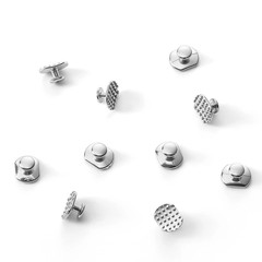 50 Pcs Dental Orthodontic Metal Lingual Buttons Monoblock Bondable Rectangular