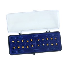 Dental Orthodontic Brackets Braces 24K Gold Plated Roth/MBT.022 345 Hooks Golden