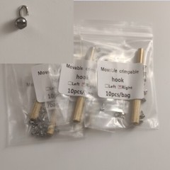 5Bags Stop Locks With Movable Crimpable Hook With Tool Left/Right 10Pcs/Bag