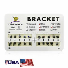 80x Dental Metal Brackets braces Mini bracket MBT/Roth 022 Hooks 3/345 mix USA