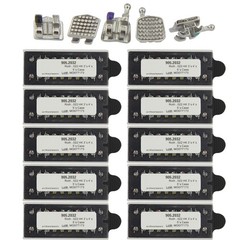 10Sets Dental Orthodontic Metal Brackets Roth 022 345 Hooks 5-5 Mini MIM Black