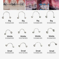 MacDent Dental 10PCs/bag Ortho Teeth Anterior Torque Springs Small/Medium/Large