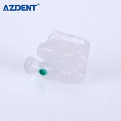 10X AZDENT Dental Orthodontic Ceramic Bracket Braces 5*5 Roth.022 Hooks 345