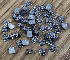 100pcs Dental Orthodontic Metal Bracket Braces Mini Roth 022 Slot 345 Hooks