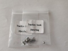 10pcs Dental Lingual Buttons With Traction Hook Mesh Base Round Short
