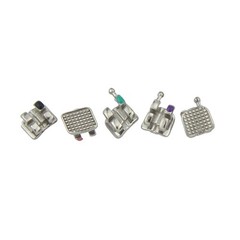 Dental Orthodontic Brackets Metal Braces MIM Mini Roth MBT 0.018 345 Hooks 5-5