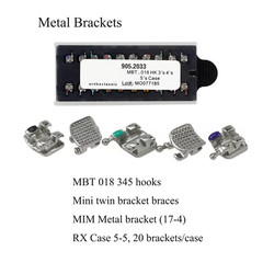 Dental Orthodontic Metal Brackets Brace Mini Roth MBT 018 022 Hooks 3 4 5