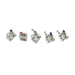 Dental Orthodontic Brackets Metal Braces MIM Mini Roth MBT 0.018 345 Hooks 5-5