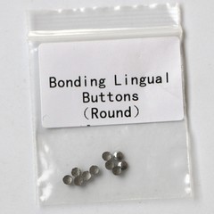 1 Pack 10Pcs Dental Orthodontic Lingual Buttons Mesh Round Base Lingual Button