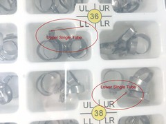1Box Dental Orthodontic Molar Plain Bands U2/L1 U1/L1 Tube 320Pcs/Lot #33-#40+