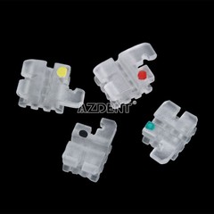 400pcs AZDENT Dental Orthodontic Ceramic Brackets Brace Roth .022 345 Hooks
