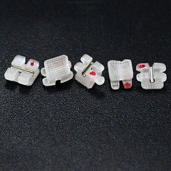 Dental Orthodontic Ceramic Brackets Braces Metal Slot Mini Roth 018 3 Hook 3M