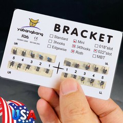 1000 Dental Orthodontic Brackets Braces Mini Roth Slot.022 3-4-5 Hook #2 50PACKS