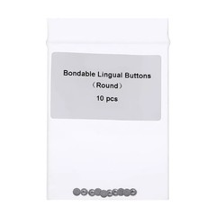 10 Pcs/Pack Orthodontic Dental Round/Rectangular Bondable Ceramic Lingual Button