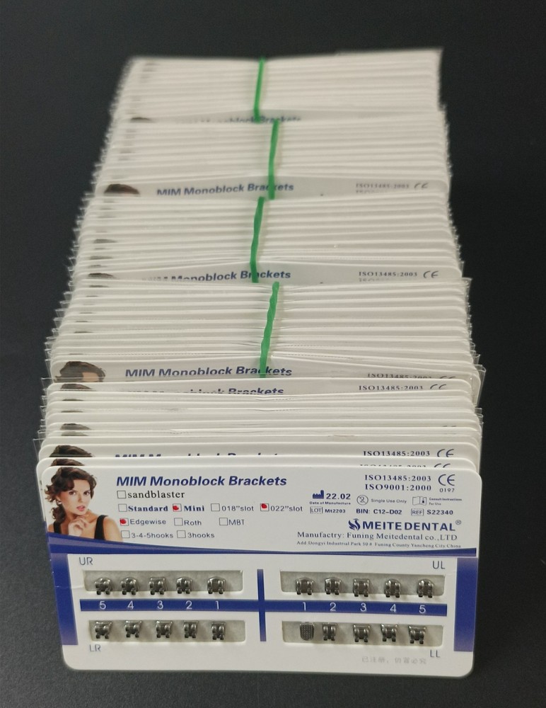 200 Packs Dental Brackets Ortodoncia Braces For Teeth 022 No Hooks MIM Edgewise