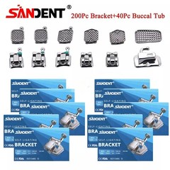 1-10pack Dental ortho self-ligating bracket brace Roth 022 345hooks&buccal tubes