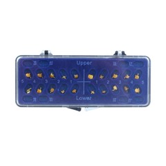 Dental Orthodontic Metal Brackets Braces 24K Gold Plated Mini Roth.022 345 Hooks