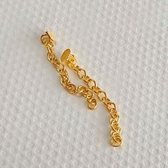 10pcs Dental Orthodontic Traction Chain Gold Plated Round Buttons with Chain