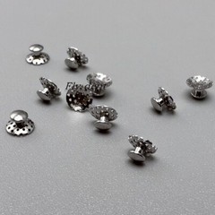 10x Dental Orthodontic Metal Lingual Buttons Bondable Round Mesh Base for Braces
