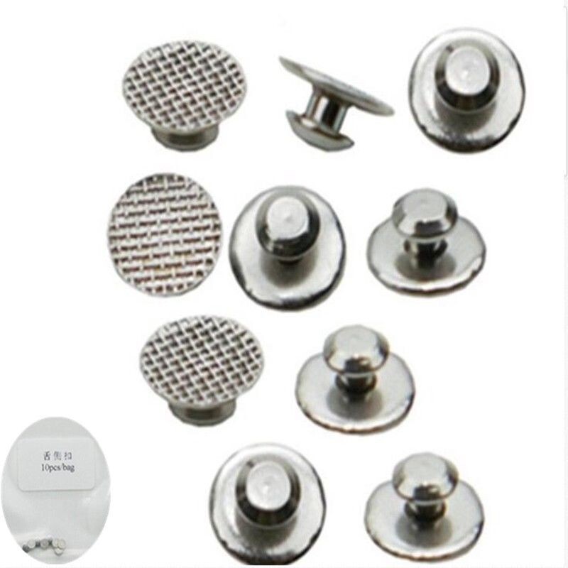 Dental Orthodontic Lingual Button Bondable Round Base with Mesh 10Pcs/Kit
