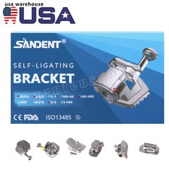 SANDENT Dental Orthodontic Self Ligating Brackets Braces Roth.022 Hooks 3 45 FDA