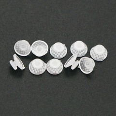 US 100 Pcs Dental Orthodontic Clear Ceramic Lingual Base Button Bondable Round