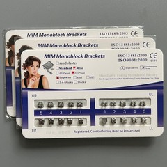 10Sets Dental Orthodontics MIM Monoblock Brackets Mini Edgewise 022 no hooks