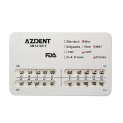 10 Packs Dental Orthodontic Standard/ Min Brackets Roth/MBT/Edgewise With Hooks