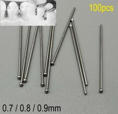 10Pcs Dental Ball Retainer J Clasp Oblique Clasps Bars Ball-Type 0.7/8/9/1.0mm
