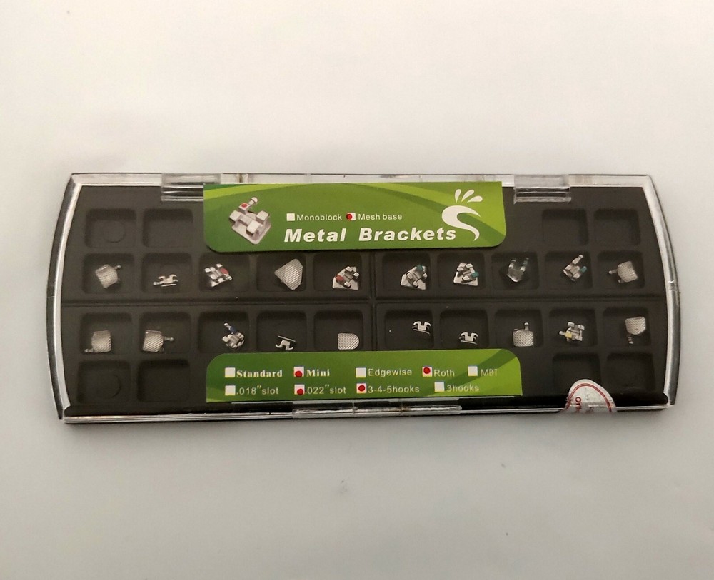 5Sets Dental Orthodontic Metal Braces Cartoon Bracket Diamond Mini Roth 022 345