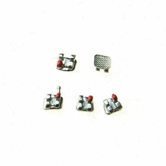 AZDENT Dental Orthodontic Brackets Braces Metal Brackets Mini Roth.018 Hooks 3